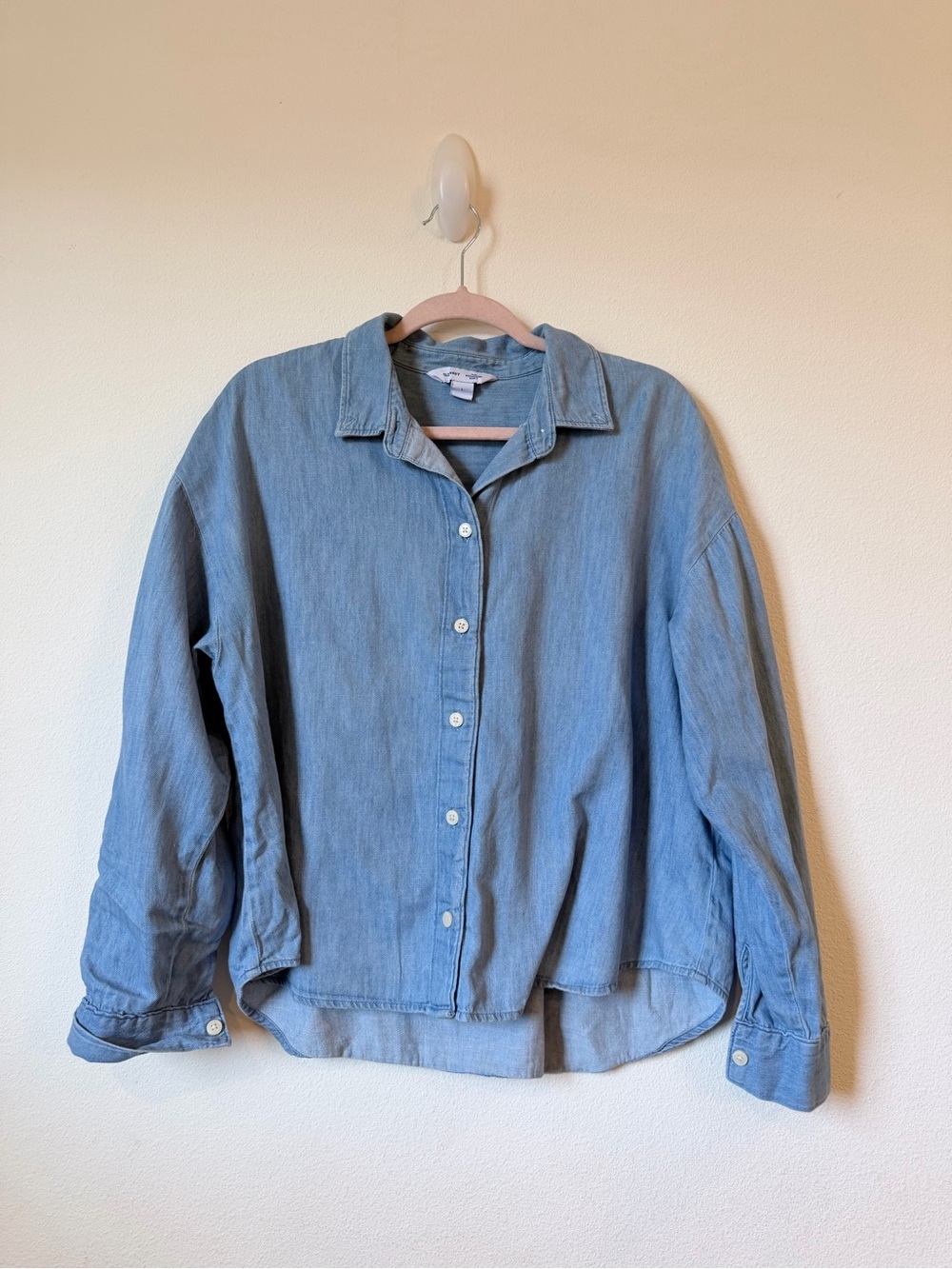 Old Navy Light Blue Denim Button-Down Shirt